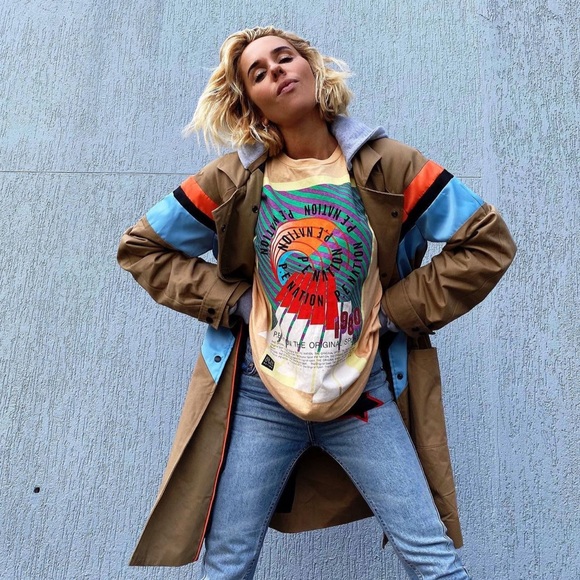 P.E Nation Caribeener Sports Trench Coat Medium EUC Incl Tags - Picture 2 of 11